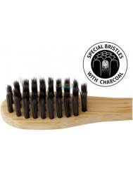 Rebi-Dental Szczoteczka do Zębów Bambusowa z Włosiem z Węglem Aktywnym Miękka 1 szt
