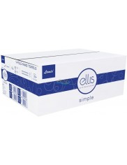 Ellis Ręczniki Papierowe ZZ Składane Typu V Białe Celuloza 2-warstwowe Simple Professional (3000 listków)