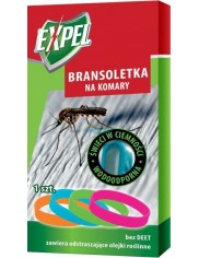 Expel Bransoletka na Komary Wodoodporna Mix Kolorów 1 szt