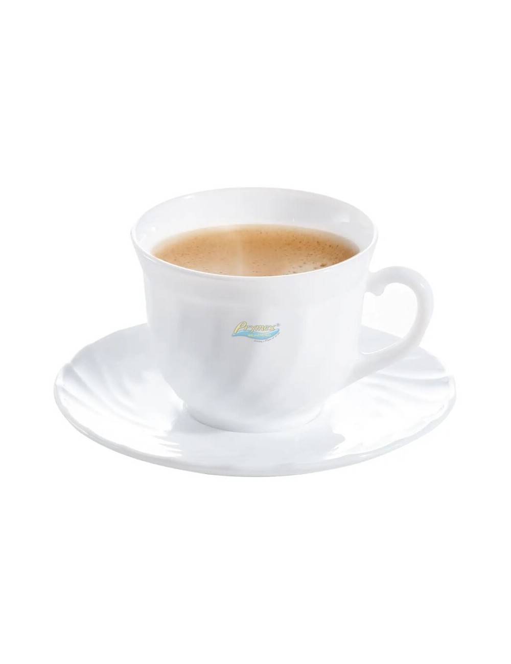 Filiżanki do Kawy (220 ml) ze Spodkiem z Białego Szkła Hartowanego Trianon Luminarc (12 elementów)