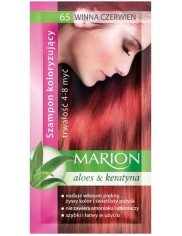 Marion Nr 65 Winna Czerwień 40ml -  szamponetka koloryzująca  4-8 myć, zawiera wyciąg z aloesu