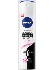 Nivea Antyperspirant Spray dla Kobiet 48h Black & White Invisible Clear 150 ml