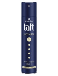 Taft Ultimate Hold 5+ Crystal Shine Radykalnie Mocny Lakier do Włosów 250 ml