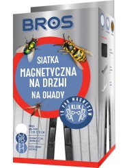Bros Siatka Magnetyczna na Drzwi Przeciw Owadom Biała (80-100 x 210-220 cm) 1 szt