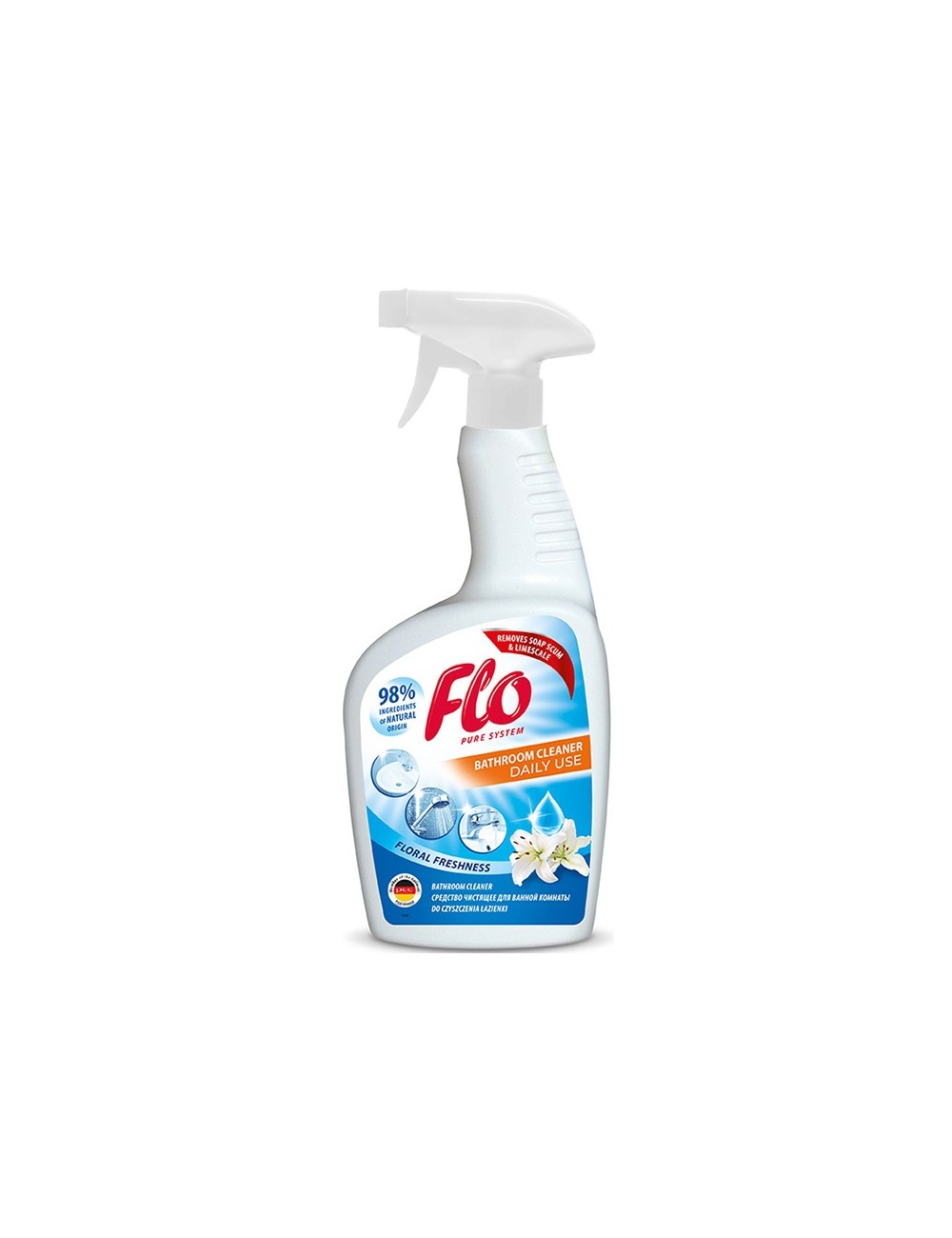 Flo Bathroom Cleaner Spray do Łazienek Cytrusowa Świeżość 750 ml – usuwa kamień i osad