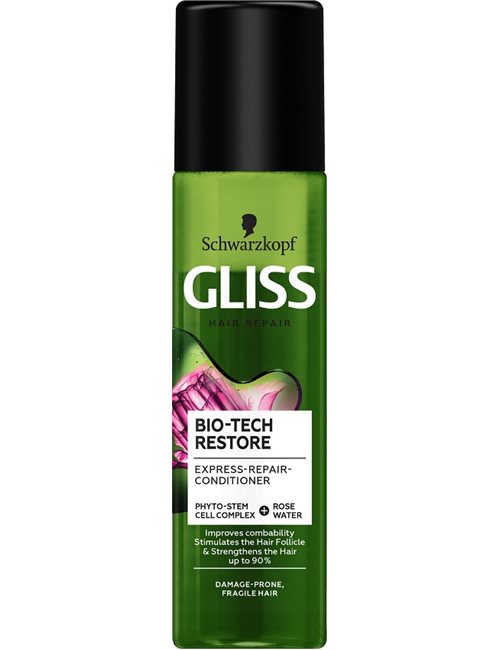 Gliss Kur Bio-Tech Restore Ekspresowa Odżywka Regeneracyjna do Włosów Delikatnych, Podatnych na Zniszczenia 200 ml