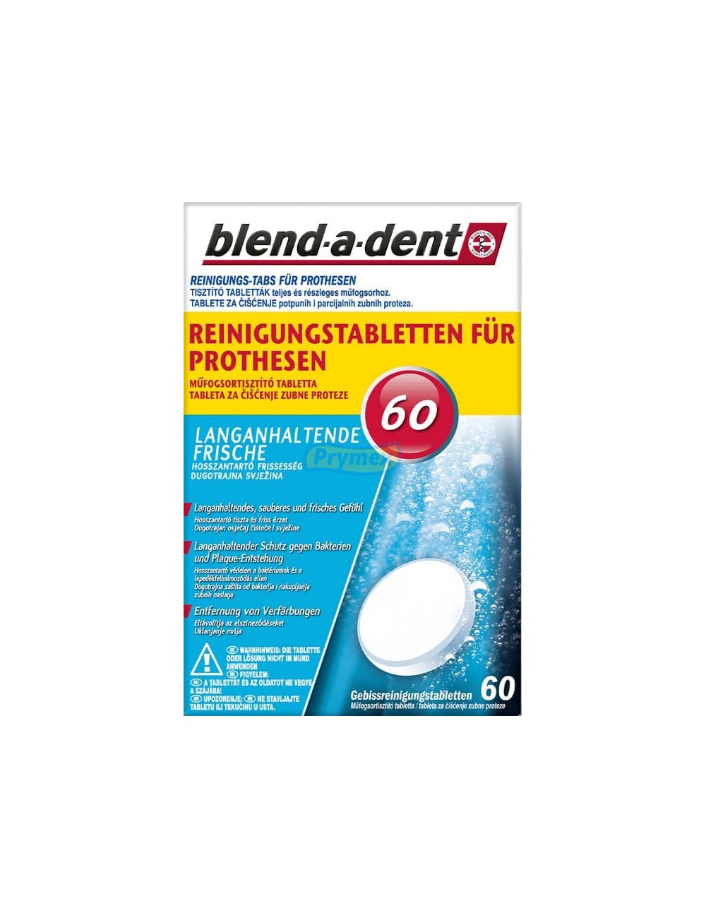 Blend-a-dent Tabletki Czyszczące do Protez 60 szt (DE)