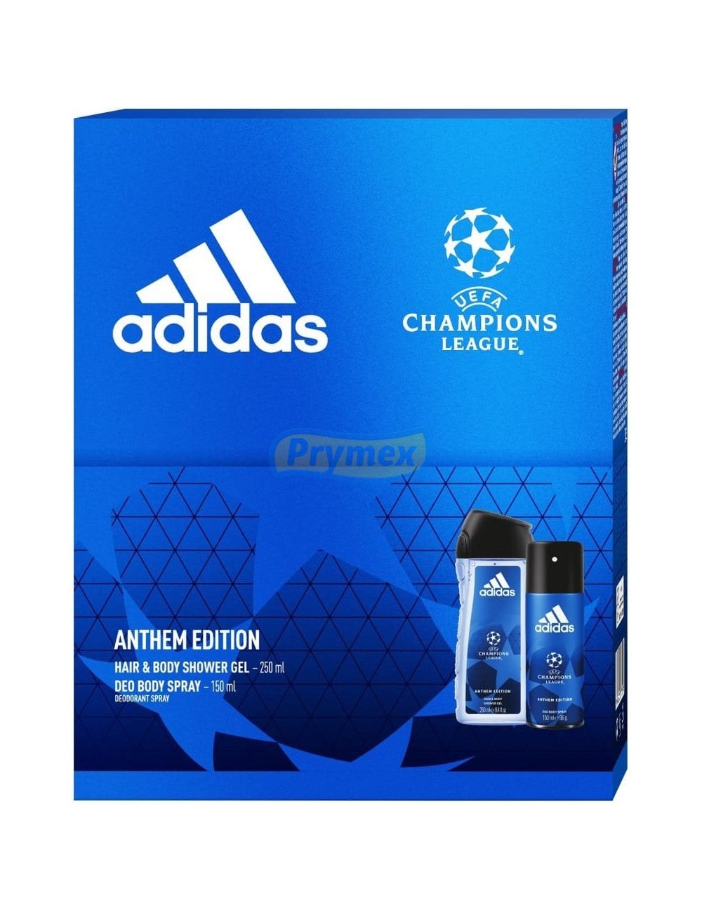 Adidas Zestaw dla Mężczyzn Champions League – Żel pod Prysznic 250 ml + Dezodorant Spray 150 ml