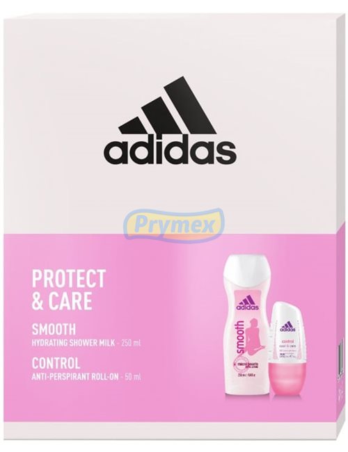 Adidas Zestaw dla Kobiet Protect & Care - Żel pod Prysznic 250 ml + Antyperspirant w Kulce 50 ml