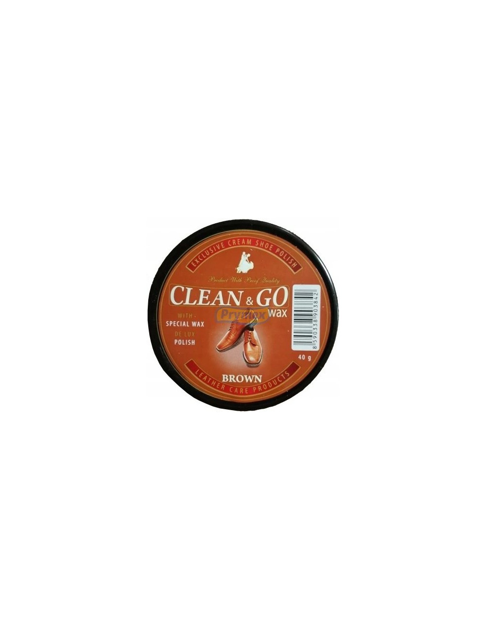 Clean & Go Wax Brązowa Pasta do Butów z Błyszczącej Skóry z Woskiem 40 g
