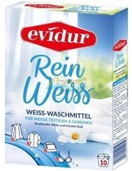 Evidur Proszek do Prania Białych Tkanin i Firan Rein Weiss 600 g (10 prań) (DE)