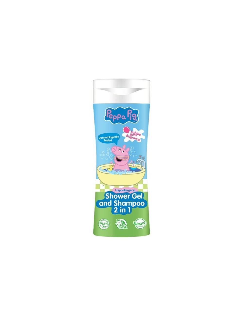 Świnka Peppa Żel pod Prysznic i Szampon dla Dzieci 2-w-1 Hipoalergiczny Guma Balonowa 300 ml
