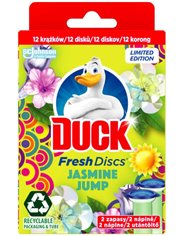 Duck Krążki Żelowe do WC Zapas Jaśminowe Fresh Discs 12 szt (2x 36 ml)