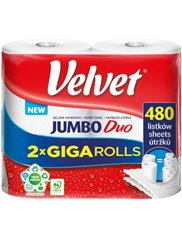 Velvet Ręcznik Papierowy Celuloza 2-warstwowy Jumbo Duo (2 rolki)