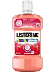 Listerine Płyn do Płukania Jamy Ustnej dla Dzieci od 6 Lat Owocowy Smart Rinse 250 ml