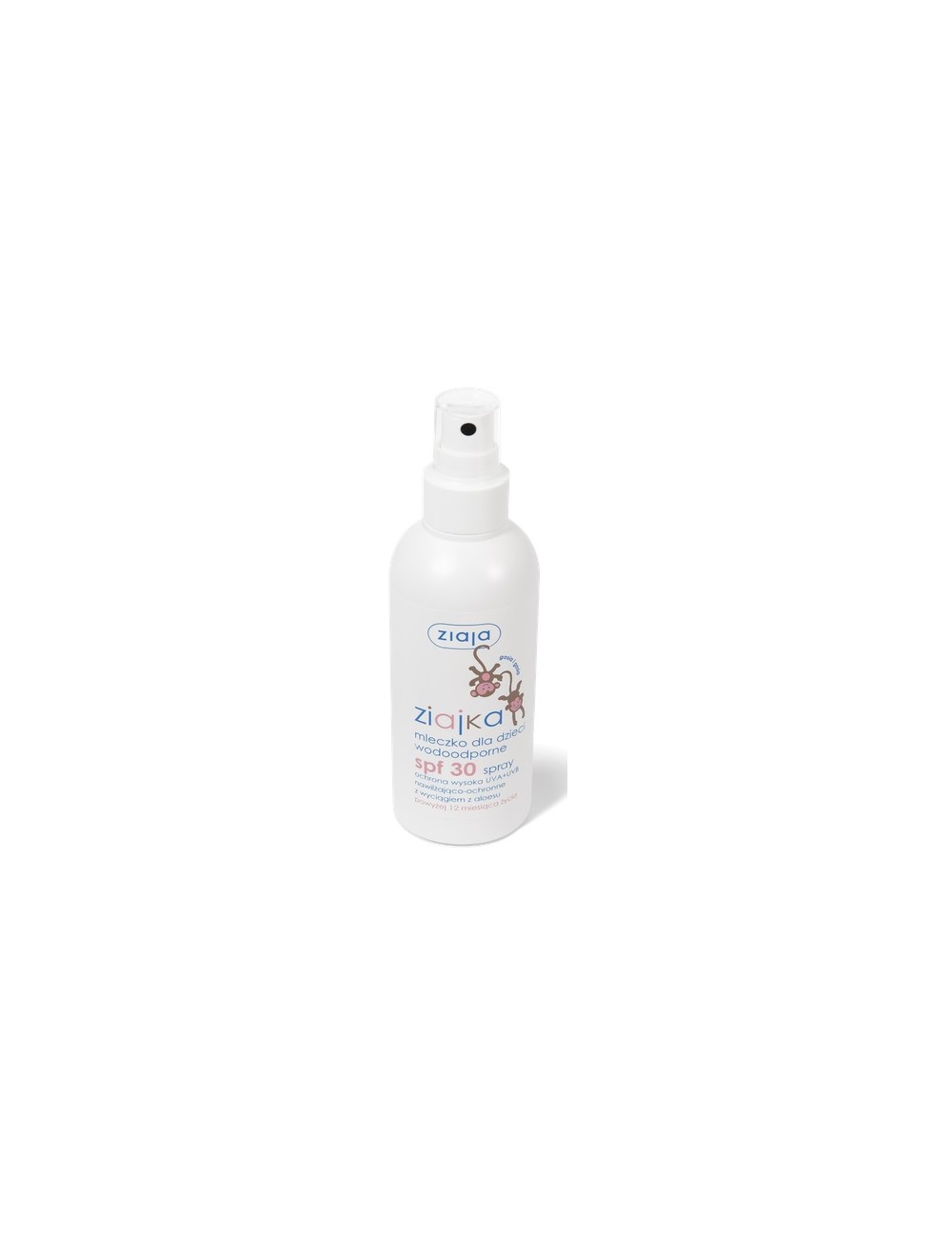 Ziajka Mleczko dla Dzieci Wodoodporne SPF30 Ochrona przed Promieniowaniem UVA i UVB Spray 170 ml 
