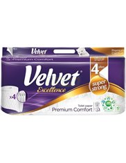 Velvet Papier Toaletowy 4-warstwowy Celuloza Premium Comfort Excellence 8 rolek