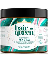 Hair Queen Maska do Włosów Niskoporowatych Ekspresowa Emolientowa 400 ml