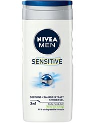 Nivea Sensitive 3w1 Kojący Żel Pod Prysznic Dla Mężczyzn Do Ciała, Włosów Oraz Twarzy Z Mleczkiem Bambusowym 250ml