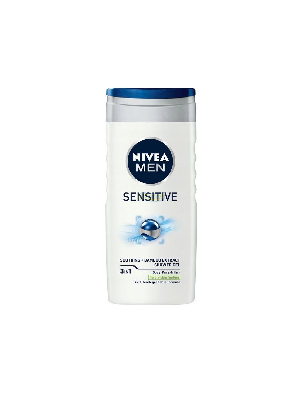 Nivea Sensitive 3w1 Kojący Żel Pod Prysznic Dla Mężczyzn Do Ciała, Włosów Oraz Twarzy Z Mleczkiem Bambusowym 250ml