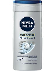 Nivea Silver Protect 3w1 Odświeżający Żel Pod Prysznic Dla Mężczyzn Do Ciała, Włosów Oraz Twarzy 250ml