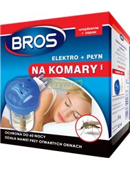 Bros Elektro + Płyn Na Komary 40ml – elektrofumigator z płynem do zwalczania komarów