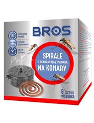 Bros Spirale na Komary 6 szt + Dekoracyjna Osłonka 1 szt