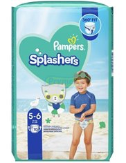 Pampers Pieluchy Jednorazowe dla Dzieci do Pływania Rozmiar 5- 6 (14+ kg) Splashers 10 szt