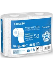 Velvet Care Papier Toaletowy Mini Jumbo 2-warstwowy Celuloza Professional (4 rolki)