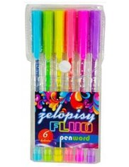 Długopisy Żelowe Fluo Penword 6 kolorów