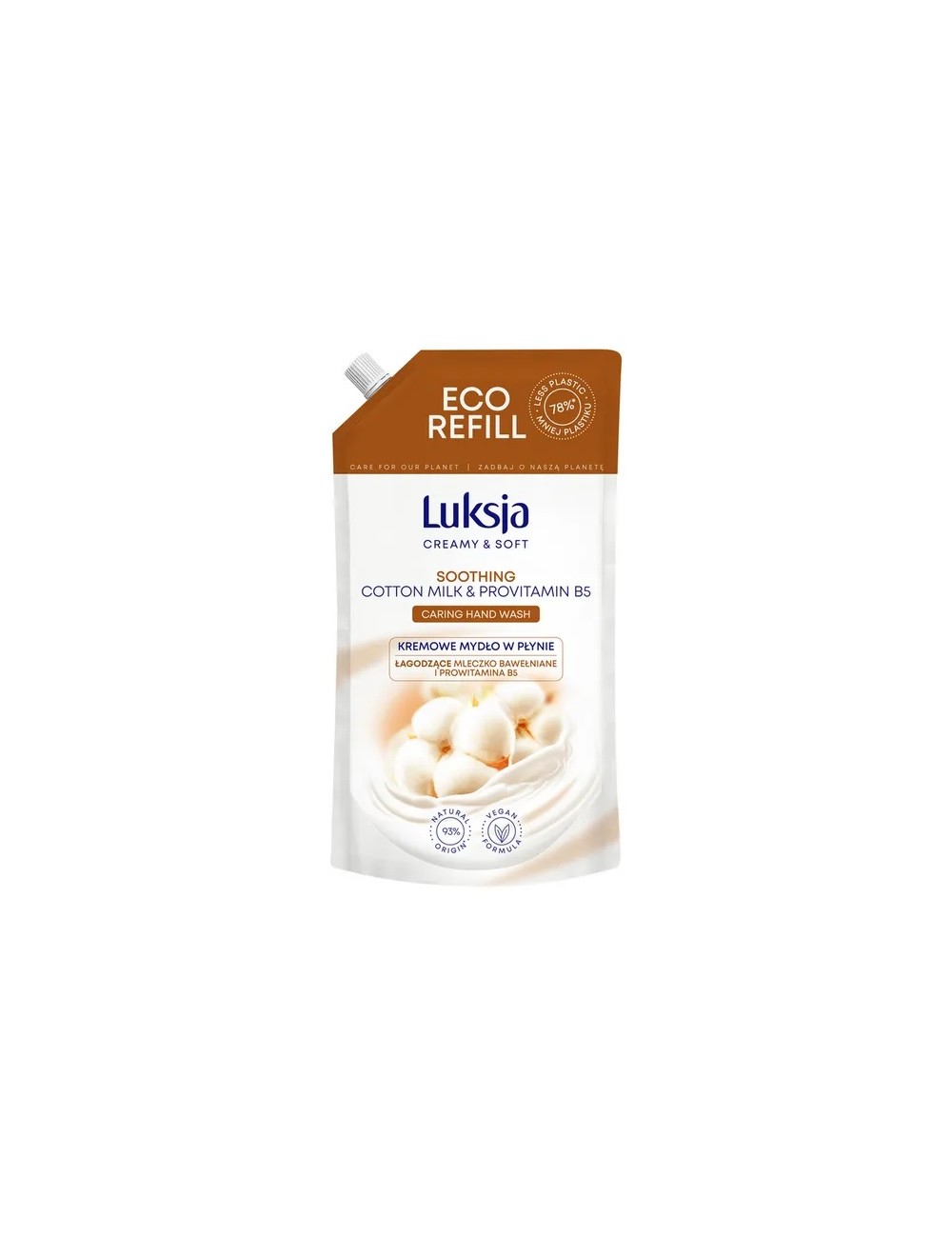 Luksja Cotton Milk & Vitamins Kremowe Mydło w Płynie Zapas 900 ml