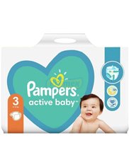 Pampers Pieluchy Jednorazowe dla Dzieci Rozmiar 3 (6-10 kg) Active Baby 58 szt