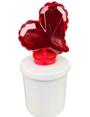 Znicz Elektryczny Wkład LED Czerwone Serce (13 x 5 cm) z Bateriami 1 szt