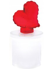 Znicz Elektryczny Wkład LED Czerwone Serce (13 x 5 cm) z Bateriami 1 szt