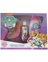 Psi Patrol Zestaw dla Dziewczynek – żel i szampon 2w1 250 ml + farbka do kąpieli 60 ml + gąbka