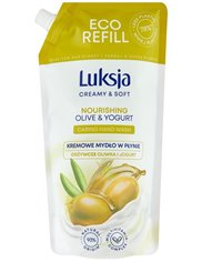 Luksja Olive & Yoghurt Zapas 900ml – kremowe mydło w płynie z oliwką i ekstraktem z jogurtu