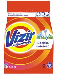 Vizir Proszek do Prania Tkanin Białych i Jasnych Alpejska Świeżość 3,315 kg (51 prań)