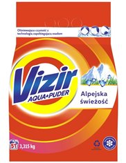 Vizir Proszek do Prania Tkanin Białych i Jasnych Alpejska Świeżość 3,315 kg (51 prań)
