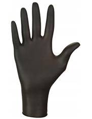Rękawice Ochronne Nitrylowe Bezpudrowe Czarne (rozmiar XL) Mercator Medical 100 szt
