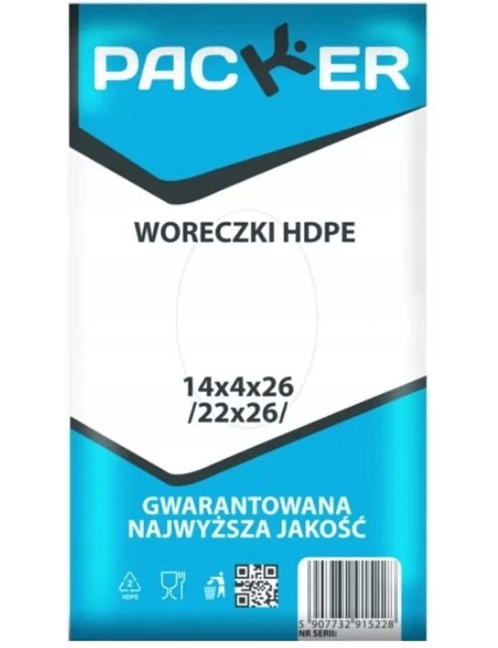 Woreczki Hdpe 14x4x26x(22x26) 800 szt