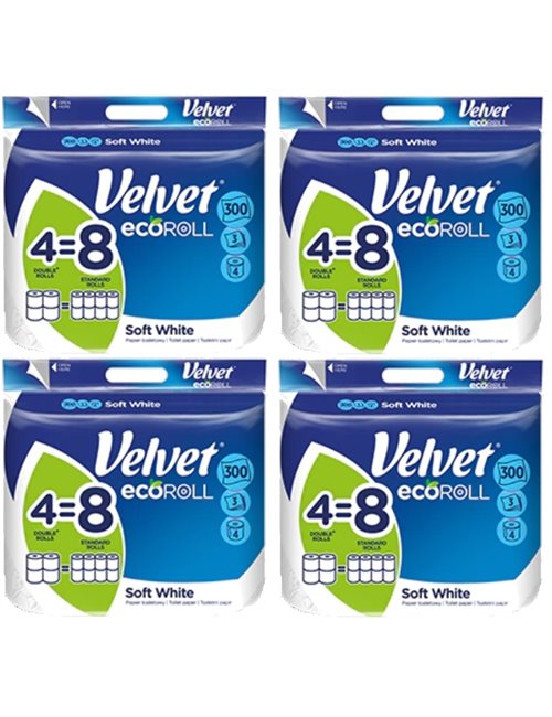 Velvet Papier Toaletowy EcoRoll Zestaw (4 x 4 rolki)