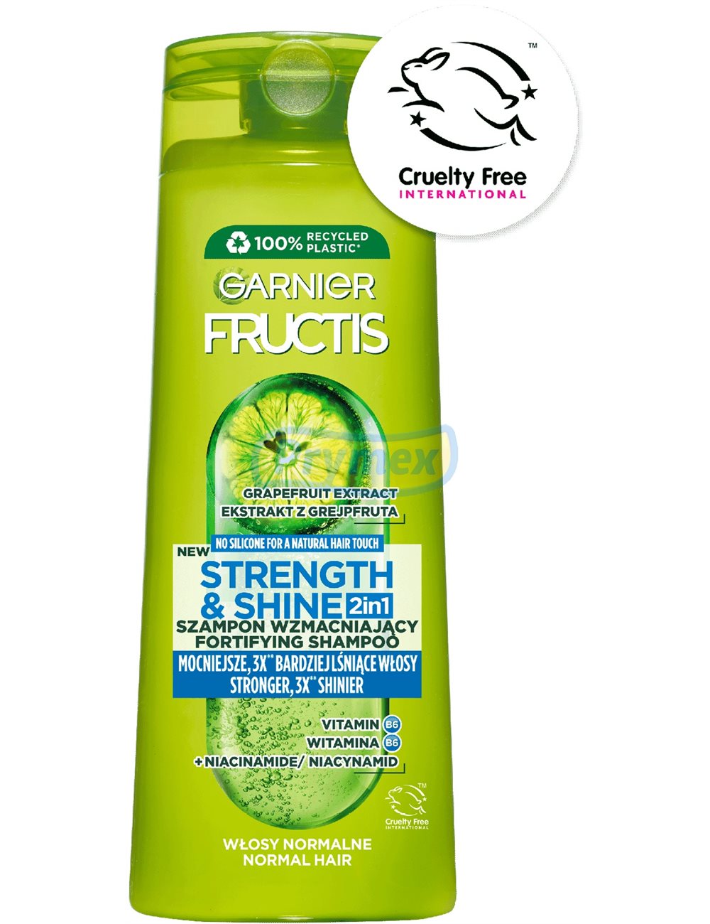Fructis Szampon do Włosów Normalnych 2 in 1 Strength Shine 400 ml 