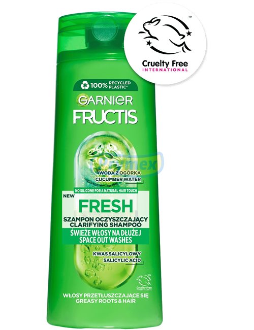 Fructis Fresh Szampon Wzmacniający do Włosów Normalnych Szybko Przetłuszczających się 400 ml
