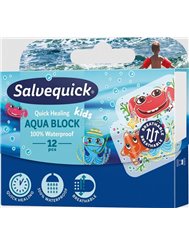 Plastry dla Dzieci Hipoalergiczne Wodoodporne Aqua Block (2 rozmiary) Salvequick 12 szt