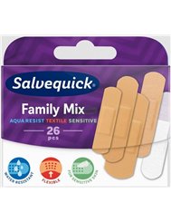 Plastry Hipoalergiczne Family Mix (5 rozmiarów) Salvequick 26 szt