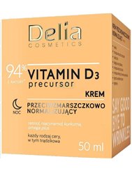 Delia Krem Przeciwzmarszczkowy Normalizujący na Noc Vitamin D3 Precursor 50 ml