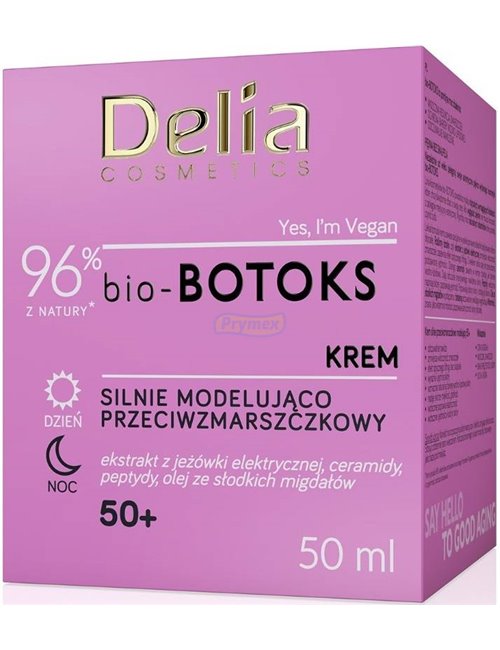 Delia Krem do Twarzy dla Kobiet 50+ Silnie Modelujący Przeciwzmarszczkowy Bio-Botoks 50ml