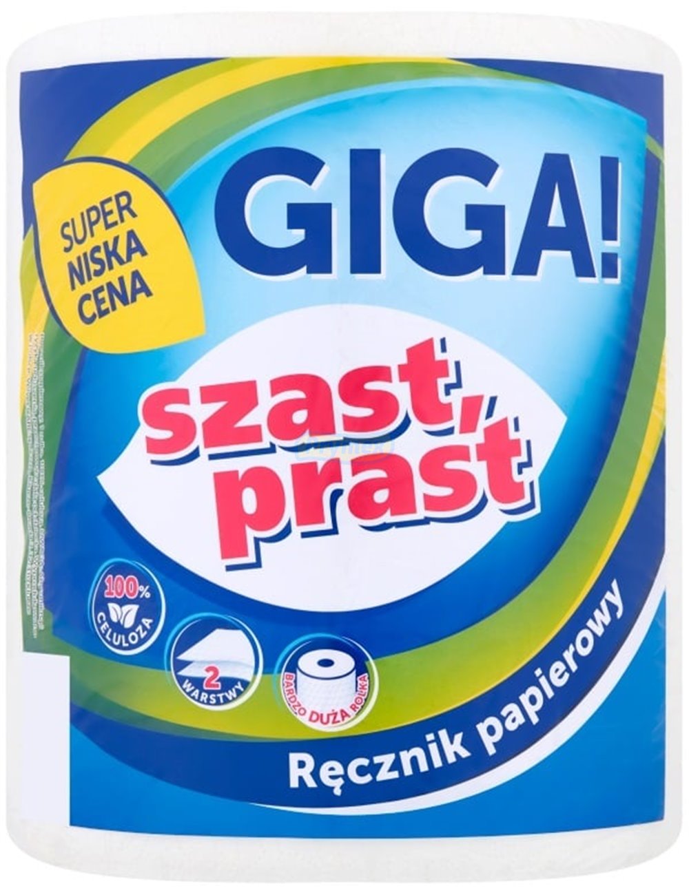Ręcznik Papierowy 2-warstwowy Celuloza Giga Szast Prast (1 rolka)