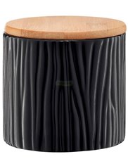 Pojemnik Ceramiczny (670 ml) z Bambusową Pokrywą Czarny Tuvo Ambition 1 szt