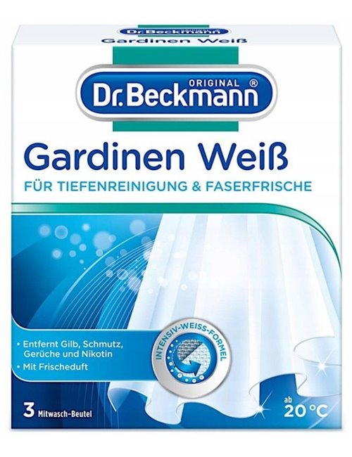 Dr Beckmann Gardinen Weiss Niemiecka Sól do Wybielania Firan (3 x 40 g)